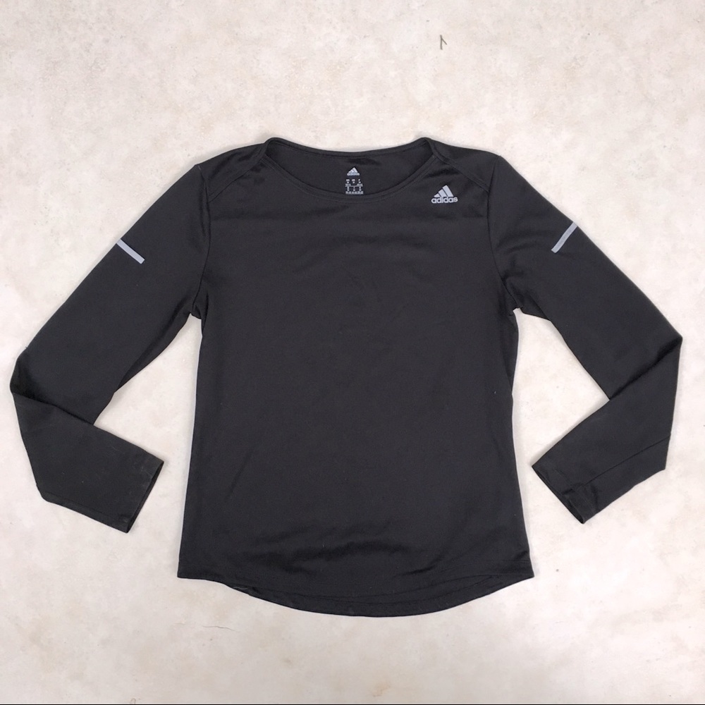 Adidas Climalite black running long sleeved small